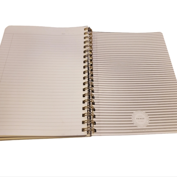 Fringe Studio Faux Leather Vegan Dark Taupe Notemark Gold Stamp Notebook Journal - Picture 6 of 9